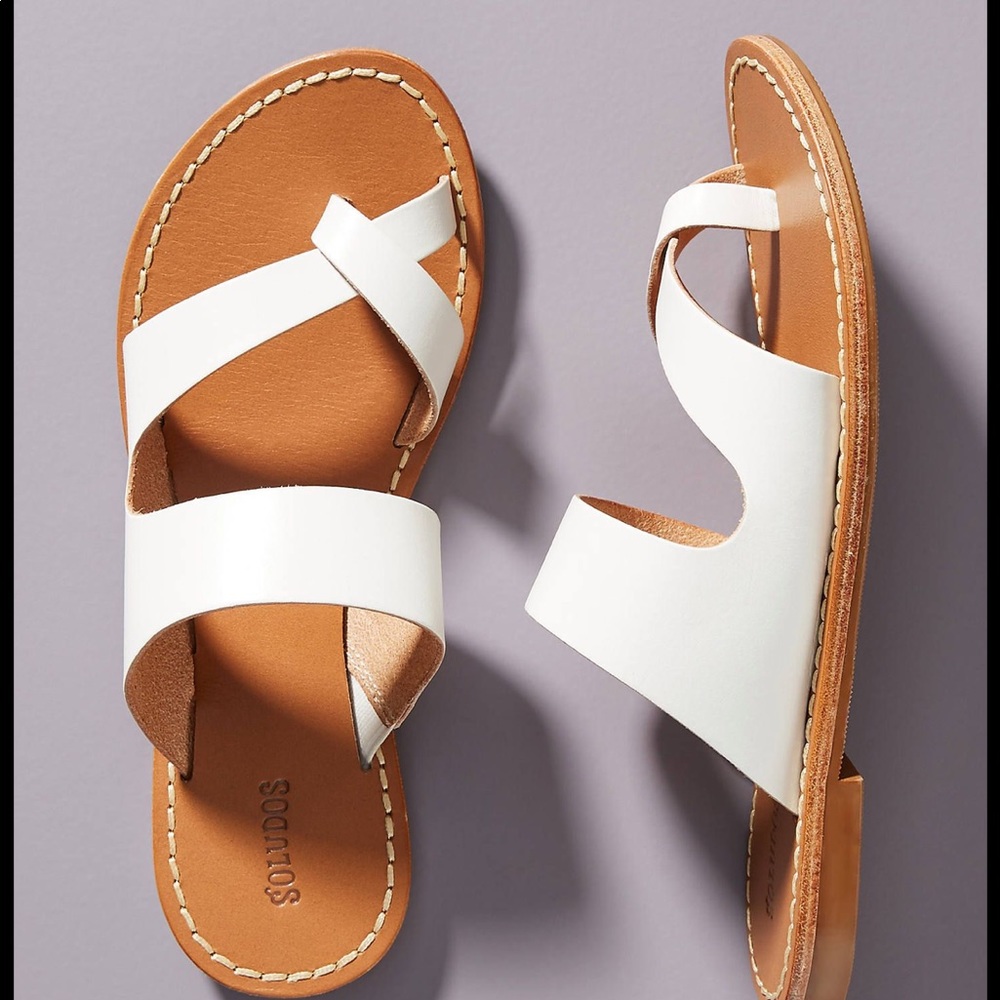 NWT -Soludos White Mila Sandal